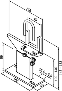 Zehnder Fußkonsole FMORV 14M ZRV 212/1, weiß