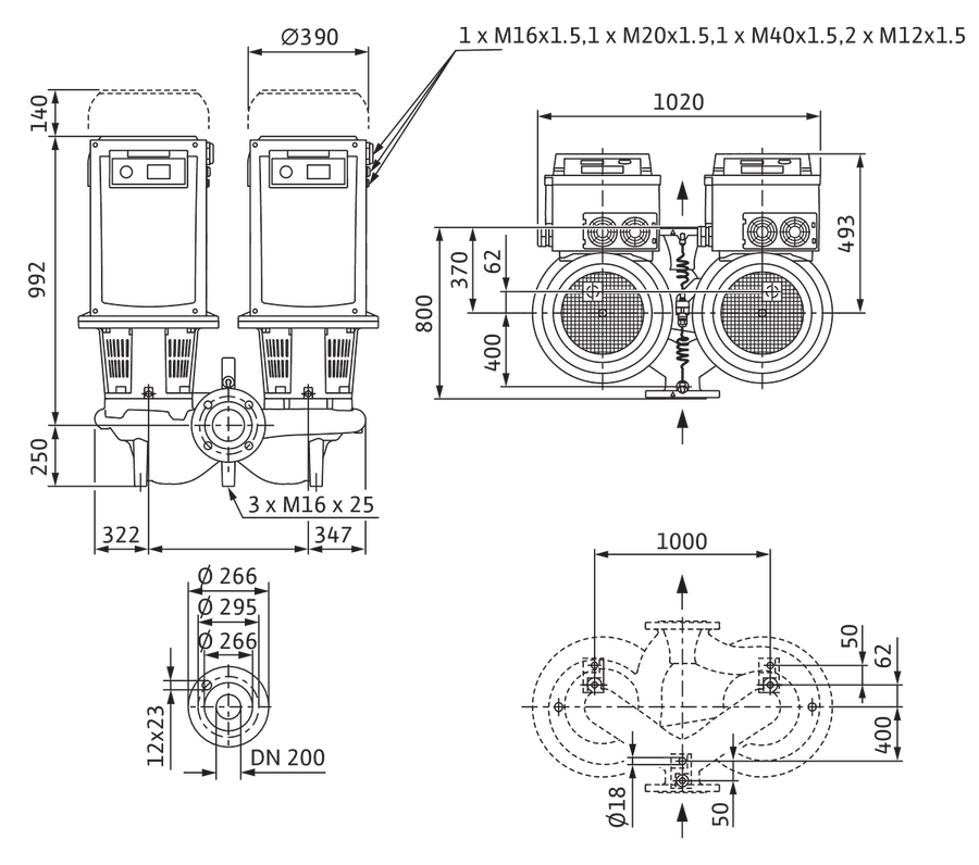 Artikelbild 4 des Artikels „Wilo Trockenläufer-Energiespar-Doppelp. DL-E 200/250-18,5/4,DN200,18.5kW “