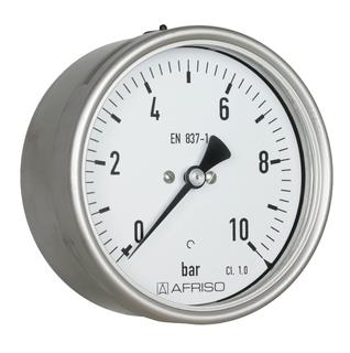 AFRISO Rohrfeder-Industriemanometer RF100I 0/160bar G1/2B ax exz Kl.1,0 D411