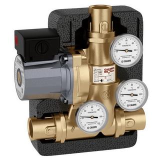 CA Pumpengruppe mit Thermoventil DN 25 Verteiler, 60 Grad Celcius, 1" IG