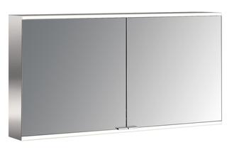 EMCO Aufputz-Lichtspiegelschrank prime 2 1300x700mm, m Lichtp., 2-trg., alu/weiß