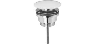 FORMAT Tec Design-Ablaufventil chr, 1 1/4", Messing, Stopfen weiß 72mm