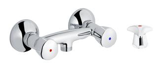 Schulte Br.-2-Gr.-Arm. classic-line_2 3/8", o Brausegarn., verchr., Trecorngr.