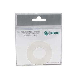 KÖRO Spülkastenscheibe 31x62x2 mm 40gr Transp. Silik., f. Sanit p.St.