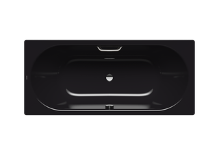 Kaldewei Badewanne CLASSIC DUO 109 180x75cm, Griffloch Perl-Effekt, schwarz