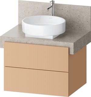 Duravit Waschtisch-Unterschrank Balcoon 70x57x52,2cm, Terra strukt., 2 SchKa.
