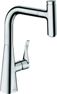 hansgrohe SPT-EHM 240 Metris Select M71 mit Ausziehauslauf, 1jet, sBox, chrom
