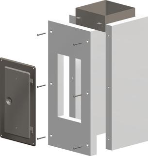 ATEC Kontroll-Rohr-Set PolyCase DN 125/150, L90, einseitig offen, weiß