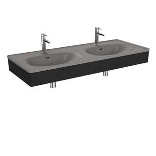 VitrA Bad Doppelmöbelwaschtisch-Set Equal 130 x 52 cm, mit Möbelwaschtisch, steingrau matt
