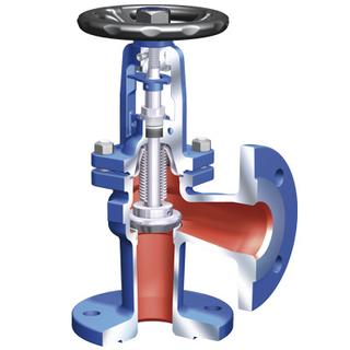 ARI Flanschen-Absperrventil Faba-Plus DN 50, Eck, PN 16, Std., met. dichtend