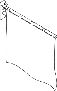 HEWI Duschspritzschutz 801 light 880 x 850 mm
