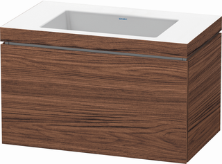 DU WTU L-Cube mit Vero Air 500x800x480mm o.HL, 1 Auszug, Nussbaum Dunkel ES Nussb