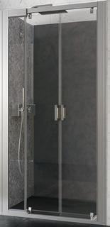 Kinedo KOCOON 120X70 Ecke Orientgrau Grau, Mattglas, 2Schwenktür, Thermostat