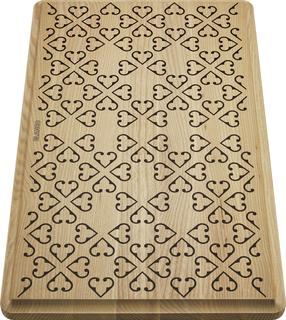 Blanco Holzschneidbrett FARON XL 6S 46,5x28,5cm, a mass. Esch m Ornament-Dek