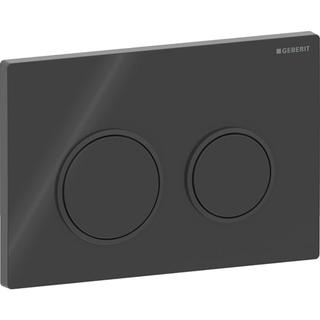 Geberit Abdeckplatte Omega20 Round Pl/T sw, Rg. sw ma, für 2-Mengen-Spülung