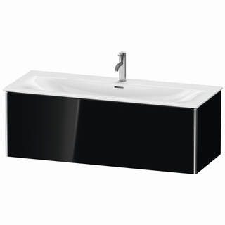 DU WTU XSquare wandh.,397x1210x478mm 1Auszug,schwarz hochglanz ES Nussb