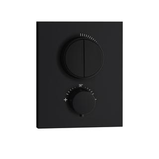 Herzbach Fertigset Living PUSH square UP-THM, 2 Verbraucher, schwarz matt
