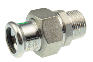 Verschraubung VSH XPress R2735 Edelstahl, AG, EPDM-O-Ring, flachdichtend