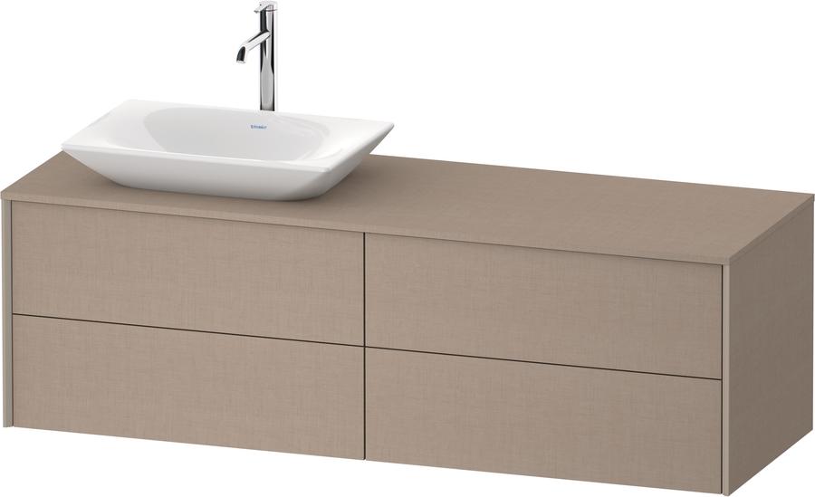 Artikelbild 1 des Artikels „DU Konsolen-WTU wh. XViu 1600x509x550mm 4SK, TA links, Leinen, ES Nussb bs. “