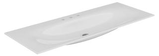 Keuco Waschtisch Edition 11 140,7x1,7x53,8cm, 3 HL, Abl/ÜL-Syst., we