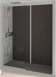 Kinedo KOCOON 140X80 Nische Orientbeige Umbra, Klarglas, ohne Tür, Thermostat