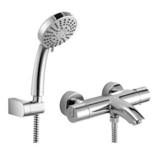 KAJA Wannen-Thermostat STYLE chrom, mit Brausegarnitur Vario S-III