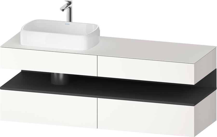 Artikelbild 1 des Artikels „Duravit Waschtisch-Unterschrank Qatego 160x55x60cm, gra m/we m, Pl, Beck. li 160 x 55 x 60 cm | Graphit matt/weiß supermatt“