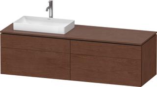 DU Konsolen-WTU wh L-Cube 550x1600x482mm Amerik. Nussb. 2 AZ 2 SK ES Nu li