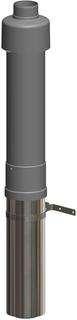 ATEC Dachhochführung PolyTwin DN 80/125, sw, 650mm, PP, ES blank