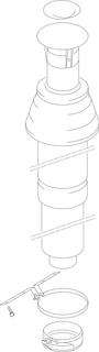 BOSCH Ersatzteil TTNR: 7736700084 Dachdurchführung DN80/125 DO konz sw