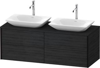 DU WTU wandhängend XViu 509x1400x550mm 4SK,Schwa.M./Eiche Sch./ES Nussb l.