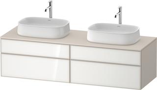 Duravit Waschtisch-Unterschrank Zencha 160x55cm, B bs, Gl. w/taup matt, Ei li