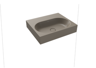 Kaldewei Wand-Waschtisch CENTRO 3061 60x50cm, 1 Hahnl., ch, P-E, warm grey 60