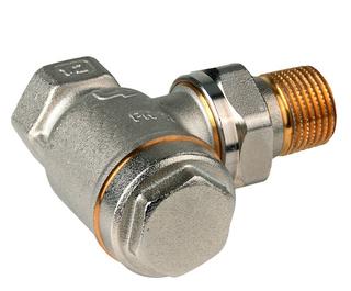 Resideo Rücklaufverschraubung Veramax 3/4", Eck, MS vern, m vernickelter Tülle