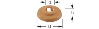 STEDO Scharnierrosette d 18mm, H 11mm, D 49mm, Ahorn, PP