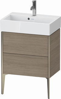 DU WTU XViu bodenstehend, 493x584x384mm 2 Ausz.,Champagner/ Eiche Terra ES Nussb