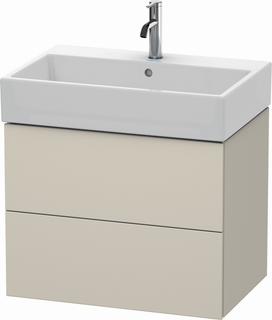 DU Waschtischunterbau wandh. L-Cube LC6276 Taupe 459x684x544mm 2Sk.
