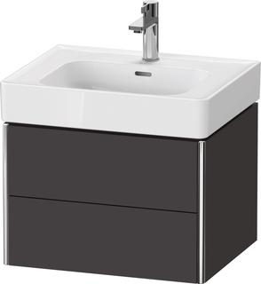 Duravit Waschtisch-Unterschrank XSquare 58,4x47x39,7cm, 2 La, gra matt, N mitt