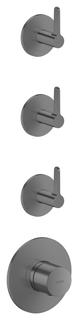 hansgrohe Fertigmontageset Axor One UP-Therm., 3 Verb, m HG, brush. bla vc