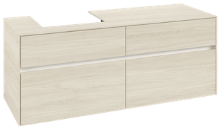 V&B Waschtischunterschrank Collaro 140x54,8x50cm, WT links, white oak