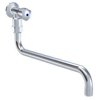 KWC Spültisch-Wandventil GASTRO Ausl. 450mm, verchromt, Schwenkauslauf