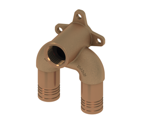 TECE Univ.-Doppelwandsch. TECElogo Push 20mmxRp 1/2x20mm, Rotguss/Siliziumbronze