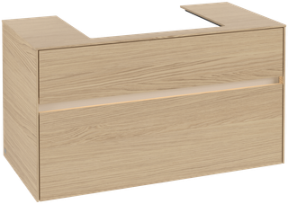 V&B Waschtischunterschrank Collaro 100 x 54,8 x 50 cm, Waschtisch mittig, LED-Beleuchtung 7,3 W