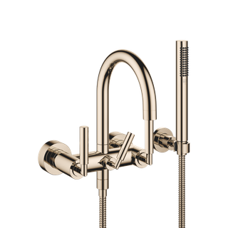 Dornbracht Wannen-Zweigriff-Armatur TARA m Schl-Br-Gar, Hebel, Wd-mont., champ.