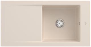 V&B Spüle Timeline 60 m Abl.garn, m Hand., ivory CeramicPlus