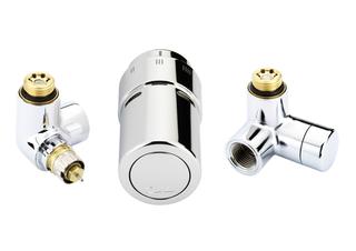 Danfoss Armaturen-Set X-tra Collection Ventilgehäuse RA-URX, links, chrom