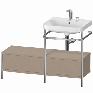Duravit MWT-Kombi Happy D.2 Plus 120x49cm, seitl. Anbau li, 2 HL, leinen