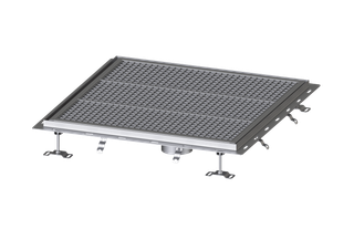 Kessel Bodenwanne Ferrofix 800x800x60mm, mit Fliesenanschlusswinkel