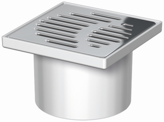ACO Aufsatzstück Easyflow Rahmen Kunststoff, 150x150mm, Edelstahl