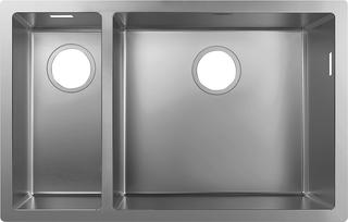 hansgrohe UB-Spüle S719-U655 180/450 653x398mm, 1 Haupt-/1 Zu.B, o. HL, ES